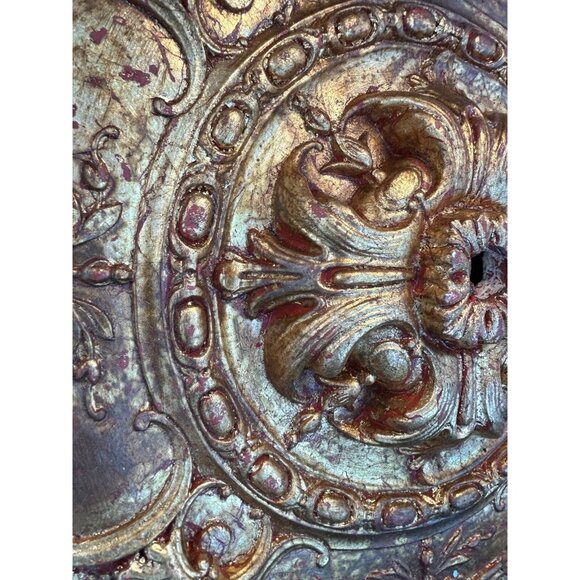 16" ROUND CHANDELIER CEILING MEDALLION BURNISH GOLD VICTORIAN Belgium Urethane - Picture 7 of 12